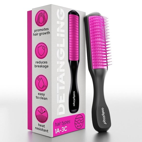 Other - Detangling Hair Brush Nylon Bristles Compact Travel Easy to Clean Men Women